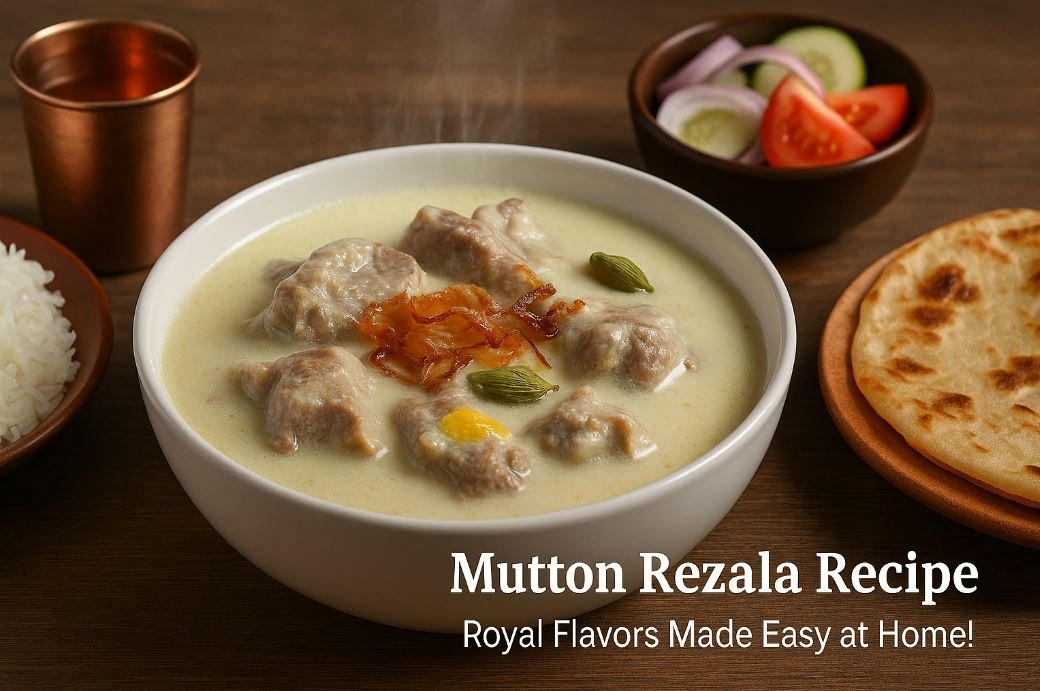 খাসির রেজালা -Mutton Rezala Recipe – Rich white gravy Bengali-style dish